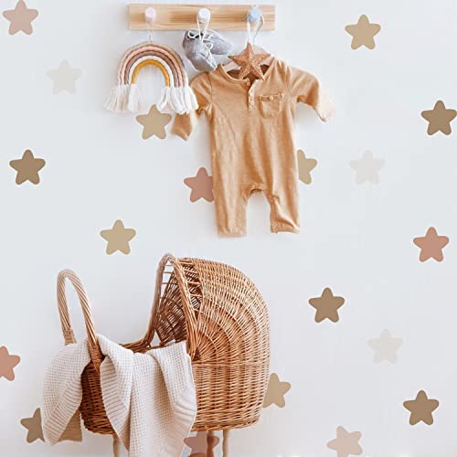 funlife 72 Stück Wandaufkleber für Kinderzimmer Babyzimmer, selbstklebende PVC-Wandtattoo Wandsticker, Boho-Stil-Aufkleber für Mädchen Jungen Baby, Boho Sterne von Funlife