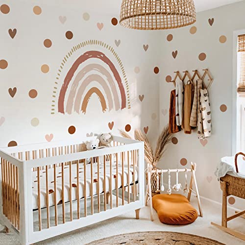 funlife Boho Regenbogen, Polka Dots, Herzen Set selbstklebend Wandaufkleber, bunte Wandsticker für Kinder, Baby, Mädchen, Jungen, transparent PVC Wandtattoo, DIY Wanddeko Wandbild Kinderzimmer funlife Boho Regenbogen, Polka Dots, Herzen Set selbstklebend Wandaufkleber, bunte Wandsticker für Kinder, Baby, Mädchen, Jungen, transparent PVC Wandtattoo, DIY Wanddeko Wandbild Kinderzimmer von Funlife