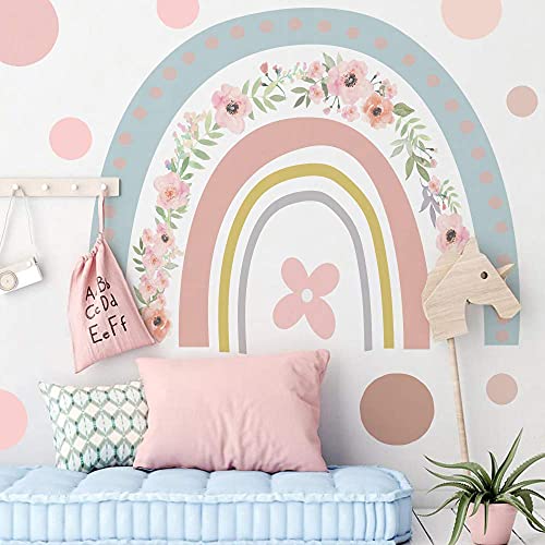 funlife 57x70cm Großer Regenbogen Wandtattoo mit Blumen, selbstklebend Wandsticker Regenbogen groß bunte Boho Wandtattoos für Kinder, Mädchen, Kinderzimmer, Babyzimmer, wasserdicht Wandbild funlife 57x70cm Großer Regenbogen Wandtattoo mit Blumen, selbstklebend Wandsticker Regenbogen groß bunte Boho Wandtattoos für Kinder, Mädchen, Kinderzimmer, Babyzimmer, wasserdicht Wandbild von Funlife