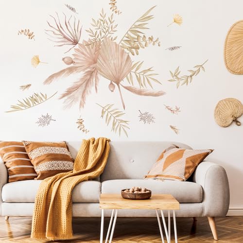 Funlife Wandtattoo Selbstklebend Großer 170 x 155 cm, Boho Palme Blätter Wandaufkleber Wall Art, Wüstensonne Palmblatt Wandsticker Wohnzimmer Schlafzimmer Sofa Hintergrund Wanddeko Funlife Wandtattoo Selbstklebend Großer 170 x 155 cm, Boho Palme Blätter Wandaufkleber Wall Art, Wüstensonne Palmblatt Wandsticker Wohnzimmer Schlafzimmer Sofa Hintergrund Wanddeko von Funlife