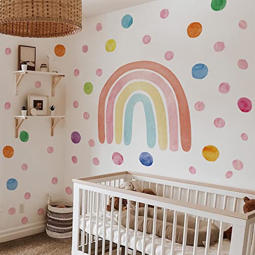 funlife Wasserfarben Regenbogen, Polka Dots Set selbstklebend Wandaufkleber, bunte Wandsticker für Kinder, Baby, Mädchen, Jungen, transparent PVC Wandtattoo, DIY Wanddeko Wandbild Kinderzimmer funlife Wasserfarben Regenbogen, Polka Dots Set selbstklebend Wandaufkleber, bunte Wandsticker für Kinder, Baby, Mädchen, Jungen, transparent PVC Wandtattoo, DIY Wanddeko Wandbild Kinderzimmer von Funlife