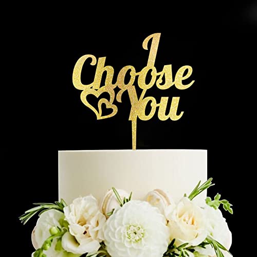 I Choose You Tortenaufsatz – Romantischer Hochzeitstortenaufsatz – Braut/Verlobung/Junggesellinnenabschied, Party, Kuchendekoration aus Acryl, goldfarben I Choose You Tortenaufsatz – Romantischer Hochzeitstortenaufsatz – Braut/Verlobung/Junggesellinnenabschied, Party, Kuchendekoration aus Acryl, goldfarben von Funlucy
