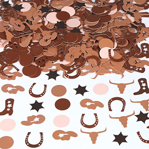 Cowboy-Themenparty-Dekorationen – 200 Stück doppelt bedrucktes Cowboy-Konfetti, Cowboyhut, Stiefel, Kuhkopf, Tischstreuung für Jungen, Western-Thema, Wilder Westen, Geburtstagsparty, Cowboy-Themenparty-Dekorationen – 200 Stück doppelt bedrucktes Cowboy-Konfetti, Cowboyhut, Stiefel, Kuhkopf, Tischstreuung für Jungen, Western-Thema, Wilder Westen, Geburtstagsparty, von Funmemoir