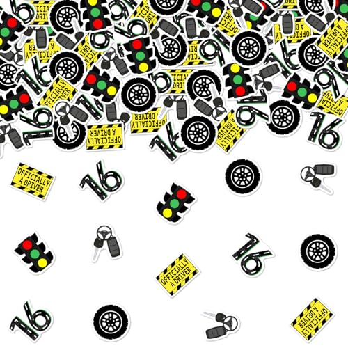 Funmemoir Dekoration zum 16. Geburtstag für Jungen – 200 Stück Geburtstags-Konfetti, Geschwindigkeitsbegrenzung für 16. Geburtstag, offizielles Fahrer-Verkehrsschild, Geburtstagsparty Funmemoir Dekoration zum 16. Geburtstag für Jungen – 200 Stück Geburtstags-Konfetti, Geschwindigkeitsbegrenzung für 16. Geburtstag, offizielles Fahrer-Verkehrsschild, Geburtstagsparty von Funmemoir