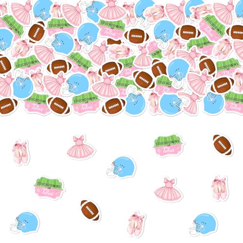 Funmemoir Fußball-Konfetti zum Enthüllen, 200 Stück, Touchdowns oder Tutus, rosa und blau, Sport-Thema, Tischdekoration für Jungen oder Mädchen, Schwangerschaftsankündigung, Party Funmemoir Fußball-Konfetti zum Enthüllen, 200 Stück, Touchdowns oder Tutus, rosa und blau, Sport-Thema, Tischdekoration für Jungen oder Mädchen, Schwangerschaftsankündigung, Party von Funmemoir