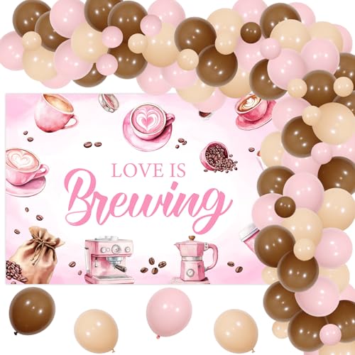 Funmemoir Kaffee Brautdusche Dekorationen Rosa - Ballon Girlande Bogen mit Liebe ist Brauen Brautdusche Kulisse Espresso Martini Kaffee Themed Bachelorette Hochzeit Dusche Verlobungsfeier Funmemoir Kaffee Brautdusche Dekorationen Rosa - Ballon Girlande Bogen mit Liebe ist Brauen Brautdusche Kulisse Espresso Martini Kaffee Themed Bachelorette Hochzeit Dusche Verlobungsfeier von Funmemoir