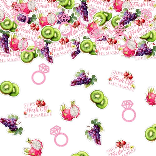 Funmemoir Obst-Konfetti, Brautparty, Tisch-Konfetti, 200 Stück, Bauernmarkt-Papier-Konfetti, "She's Fresh Off the Market", Obst-, Junggesellinnenabschiede, Hochzeitsduschen, Tischdekorationen Funmemoir Obst-Konfetti, Brautparty, Tisch-Konfetti, 200 Stück, Bauernmarkt-Papier-Konfetti, "She's Fresh Off the Market", Obst-, Junggesellinnenabschiede, Hochzeitsduschen, Tischdekorationen von Funmemoir