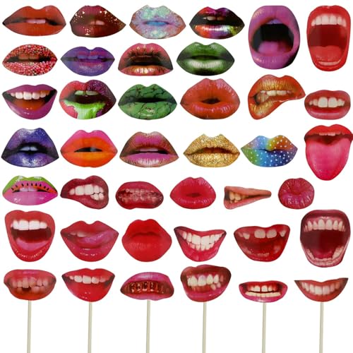 Funngy Fotobox Requisiten,40 PCS Lustige Dicke Lippen Fotobox Requisiten Fotobox Accessoires für Hochzeit Geburtstag Partyfotoautomat Zubehör Fotorequisiten Set für Halloween & Weihnachtsfeiern Funngy Fotobox Requisiten,40 PCS Lustige Dicke Lippen Fotobox Requisiten Fotobox Accessoires für Hochzeit Geburtstag Partyfotoautomat Zubehör Fotorequisiten Set für Halloween & Weihnachtsfeiern von Funngy