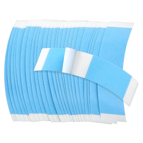 Funngy Wig Glue Tape,60 PCS Perücken Kleber Tape Doppelseitiges Wasserdichtes Unsichtbares Klebeband für Perücken Haarverlängerungen und Toupet Ultradünn Ersatztapes für Biologische Kopfhaut von Funngy