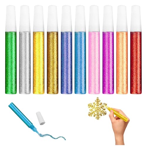 Glitzerkleber,10 PCS Glitzer Stifte mit Dosierspitze Glitzer Basteln Glitzerkleber für Kinder DIY Kunst und Handwerks Glitzerstifte Glitzer Gelstifte für Dekorieren und Kreativen Gestalten Glitzerkleber,10 PCS Glitzer Stifte mit Dosierspitze Glitzer Basteln Glitzerkleber für Kinder DIY Kunst und Handwerks Glitzerstifte Glitzer Gelstifte für Dekorieren und Kreativen Gestalten von Funngy