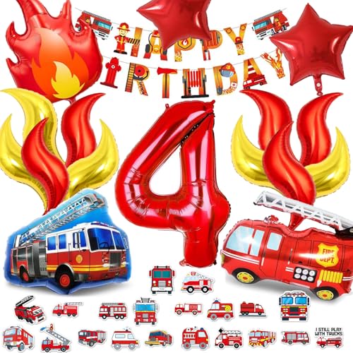 Funnity Feuerwehr Deko Kindergeburtstag, Feuerwehr Geburtstag Deko 4 jahre, Feuerwehr Luftballon eignen sich für Kindergeburtstage, Feuerwehrauto Mottopartys Funnity Feuerwehr Deko Kindergeburtstag, Feuerwehr Geburtstag Deko 4 jahre, Feuerwehr Luftballon eignen sich für Kindergeburtstage, Feuerwehrauto Mottopartys von Funnity