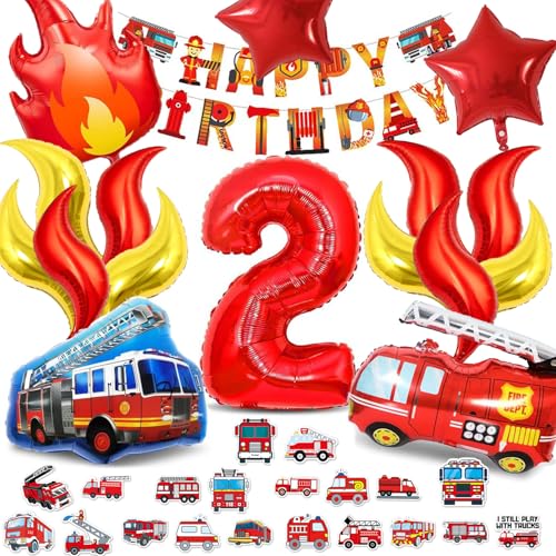 Funnity Feuerwehr Deko Kindergeburtstag 2 Jahre, Feuerwehr Geburtstag Deko, Feuerwehr Luftballon eignen sich für Kindergeburtstage, Feuerwehrauto Mottopartys Funnity Feuerwehr Deko Kindergeburtstag 2 Jahre, Feuerwehr Geburtstag Deko, Feuerwehr Luftballon eignen sich für Kindergeburtstage, Feuerwehrauto Mottopartys von Funnity