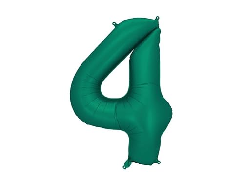 Folienballon Nummer 4, Grün – FB1S-4-012B von Funny Balloons Miami LLC