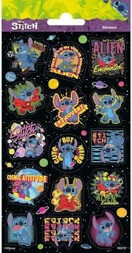 15 Sticker * STITCH * für Kinder als Mitgebsel Geschenk Spiel | Glitzernde Papier-Aufkleber und Kindersticker für Schule, Kindergeburtstag und Party von Funny Products