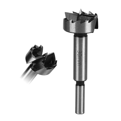 Forstnerbohrer 30mm für Hart- & Weichholz, Forstner Bits, Länge 90mm, 8mm Schaftdurchmesser, Bohraufsätze mit Rundschaft, Forstner Bohrer, Zubehör Bohrmaschine Forstnerbohrer 30mm für Hart- & Weichholz, Forstner Bits, Länge 90mm, 8mm Schaftdurchmesser, Bohraufsätze mit Rundschaft, Forstner Bohrer, Zubehör Bohrmaschine von Funnytek
