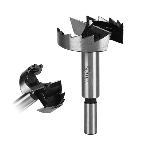 Forstnerbohrer 50mm für Hart- & Weichholz, Forstner Bits, Länge 90mm, 10mm Schaftdurchmesser, Bohraufsätze mit Rundschaft, Forstner Bohrer, Zubehör Bohrmaschine Forstnerbohrer 50mm für Hart- & Weichholz, Forstner Bits, Länge 90mm, 10mm Schaftdurchmesser, Bohraufsätze mit Rundschaft, Forstner Bohrer, Zubehör Bohrmaschine von Funnytek