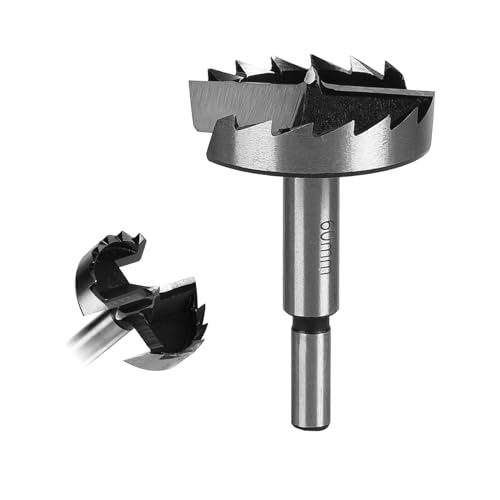 Forstnerbohrer 60mm für Hart- & Weichholz, Forstner Bits, Länge 90mm, 10mm Schaftdurchmesser, Bohraufsätze mit Rundschaft, Forstner Bohrer, Zubehör Bohrmaschine Forstnerbohrer 60mm für Hart- & Weichholz, Forstner Bits, Länge 90mm, 10mm Schaftdurchmesser, Bohraufsätze mit Rundschaft, Forstner Bohrer, Zubehör Bohrmaschine von Funnytek