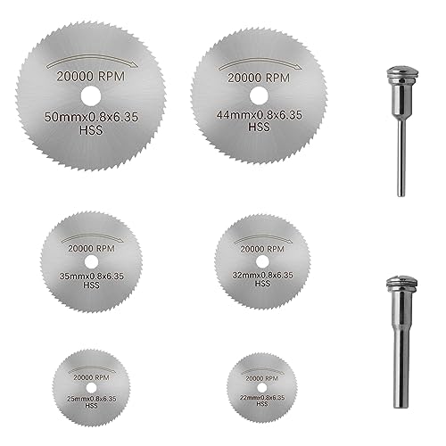 Hochgeschwindigkeitsstahlklingen für Multifunktionswerkzeuge für Rotationswerkzeug; 8PCS kleine Kreissägestahlklingen für das Schneiden von Holz Satz, Kunststoff Hochgeschwindigkeitsstahlklingen für Multifunktionswerkzeuge für Rotationswerkzeug; 8PCS kleine Kreissägestahlklingen für das Schneiden von Holz Satz, Kunststoff von Funnytek