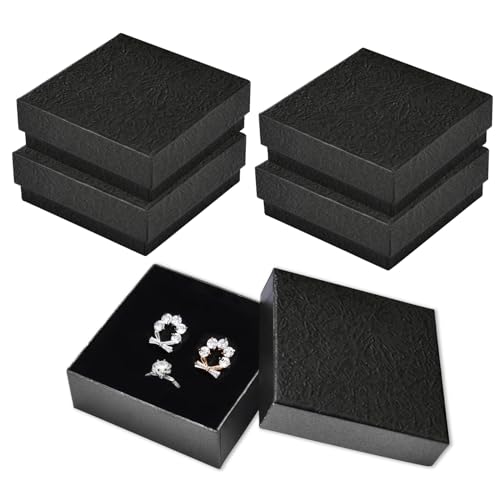 Funrelaxer 4 Pack Schmuckschachteln, Schmuckschachtel klein und stilvoll für Ringe, Ohrringe und Anhänger, Robust und umweltfreundlich in schwarzem Mattkarton Geschenkverpackung Schmuck Funrelaxer 4 Pack Schmuckschachteln, Schmuckschachtel klein und stilvoll für Ringe, Ohrringe und Anhänger, Robust und umweltfreundlich in schwarzem Mattkarton Geschenkverpackung Schmuck von Funrelaxer