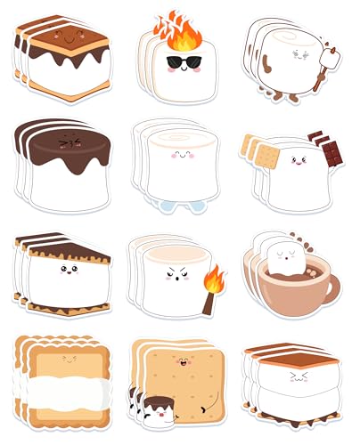 Marshmallow-Haftnotizen, niedlicher Haftnotizblock, selbsthaftend, für Kollegen, Lehrer, Damen, Herren, Erwachsene, Studenten, Klassenzimmer, Belohnungen, Camping, Geschenk, 36 Stück von Funseeya