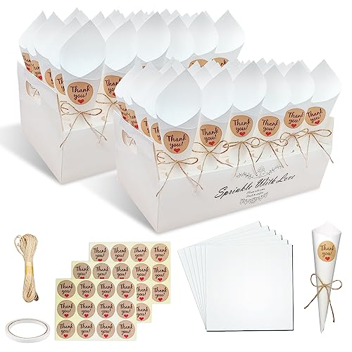 60 Stück Konfetti-Kegel mit Halter, Hochzeitskonfetti-Kegelhalter, Party-Konfetti-Kegel, Blütenblätter, Blumenstrauß, Süßigkeiten-Halter für Hochzeit, Geburtstag, Party, Festival 60 Stück Konfetti-Kegel mit Halter, Hochzeitskonfetti-Kegelhalter, Party-Konfetti-Kegel, Blütenblätter, Blumenstrauß, Süßigkeiten-Halter für Hochzeit, Geburtstag, Party, Festival von Funvalley Surperfect