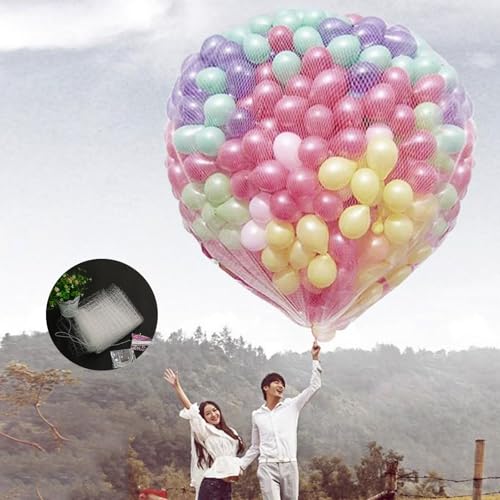 Funvalley Surperfect Ballon-Tropfennetz, Ballon-Deckenentriegelung, Ballonnetz, 1 Stück, Weiß, Transparent, Wiederverwendbar, 245 cm x 190 cm, Erwachsene, Unisex, Geburtstag, Weihnachten von Funvalley Surperfect