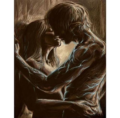 Funxer Diamond Painting Sexy Paare, 5D Erwachsene Kinder Mit Zubehör, Bilder Square Full Drill Set Mädchen Geschenk für Home Wall Décor 60x90cm D93 von Funxer