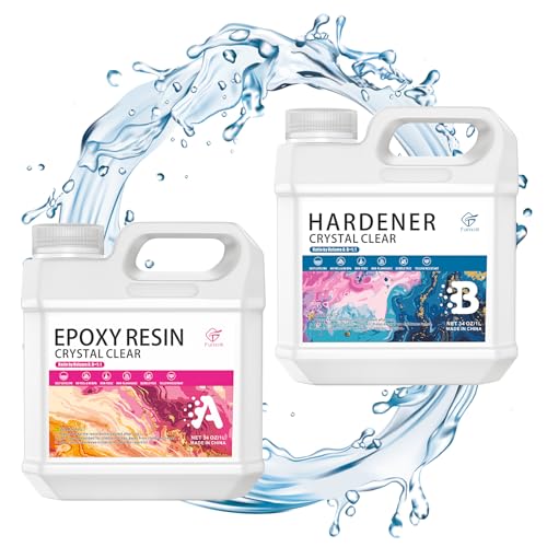 Epoxidharz set, 2L/68oz Clear Epoxidharz mit härter 1: 1 Verhältnis Glasklar Gießharz Set Ungiftiges Epoxy Resin für Kunstgießharz, Schmuckherstellung, Formen, DIY Crafts Epoxidharz set, 2L/68oz Clear Epoxidharz mit härter 1: 1 Verhältnis Glasklar Gießharz Set Ungiftiges Epoxy Resin für Kunstgießharz, Schmuckherstellung, Formen, DIY Crafts von Funxim