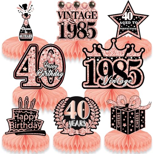 8 StüCk 40 Geburtstag Deko Geburtstag Frauen,Geburtstagsdeko 40 Frauen Bienenwabe MittelstüCk,Tischdeko Geburtstag Party Dekoration,Happy Birthday Tischdeko,Happy Birthday Tischdeko 8 StüCk 40 Geburtstag Deko Geburtstag Frauen,Geburtstagsdeko 40 Frauen Bienenwabe MittelstüCk,Tischdeko Geburtstag Party Dekoration,Happy Birthday Tischdeko,Happy Birthday Tischdeko von FuouYA