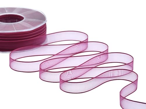 Furlanis Dekoband, Fuchsia Pfingstrose, 15 mm x 50 m von Furlanis