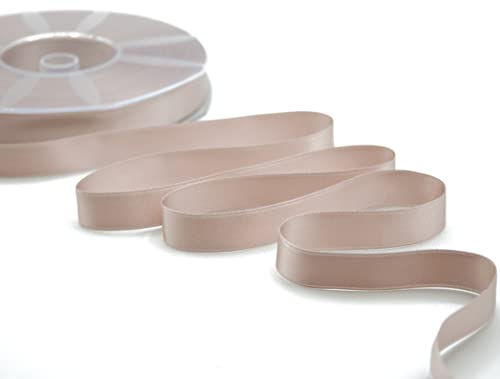 Furlanis Doppelsatinband, Dunkles Puder, 16 mm x 25 m von Furlanis