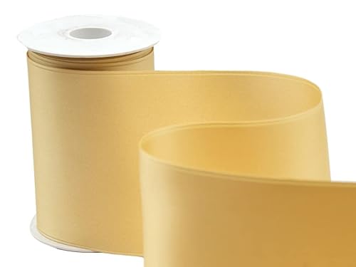 Furlanis Doppelsatinband, Gelbgold, 100 mm x 10 m von Furlanis