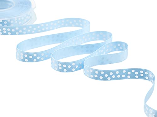 Furlanis - Doppeltes Satinband, Drucken mit weißen Punkten, blau, Baby - 16 mm x 20 m Furlanis - Doppeltes Satinband, Drucken mit weißen Punkten, blau, Baby - 16 mm x 20 m von Furlanis