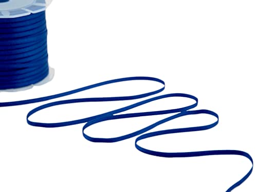 Furlanis Doppelsatinband, Italienische Gewebe-Dunkelblau, 3 mm x 50 m, Seide, 50 mm von Furlanis