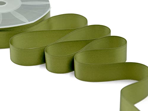 Furlanis Doppelsatinband, Moosgrün, 25 mm x 25 m Furlanis Doppelsatinband, Moosgrün, 25 mm x 25 m von Furlanis