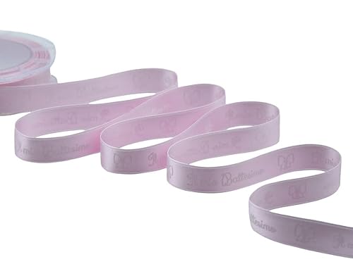 Furlanis - Doppeltes Satinband mit Druck Meine Taufe, italienischer Stoff - Rosa, 16 mm x 10 m Furlanis - Doppeltes Satinband mit Druck Meine Taufe, italienischer Stoff - Rosa, 16 mm x 10 m von Furlanis