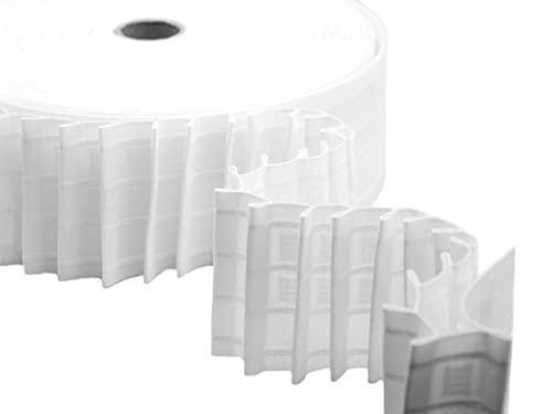 Furlanis - Gardinenband 2 Taschen 4 Stränge, Italienischer Stoff - 90 mm Furlanis - Gardinenband 2 Taschen 4 Stränge, Italienischer Stoff - 90 mm von Furlanis