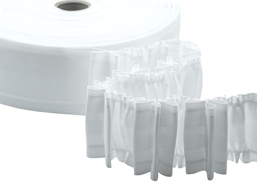 Furlanis - Gardinenband für Drei-Falten-Vorhänge 2 Taschen 2 Saiten - 65 mm, Gelb Furlanis - Gardinenband für Drei-Falten-Vorhänge 2 Taschen 2 Saiten - 65 mm, Gelb von Furlanis