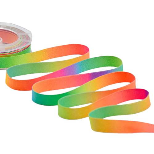 Furlanis - Regenbogen-Satin 16 mm, dekoratives Band für Verpackungen, Gastgeschenke, italienischer Stoff - mehrfarbig, 16 mm x 10 m von Furlanis