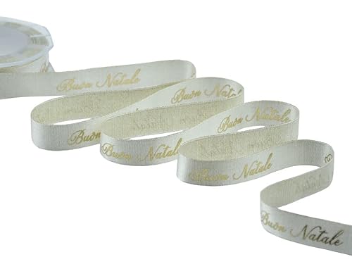 Furlanis - Satinband Boutique Klingen Mit Laminiertem Siebdruck und elegantem Dekor Frohe Weihnachten - Gold, 16 mm x 10 m Furlanis - Satinband Boutique Klingen Mit Laminiertem Siebdruck und elegantem Dekor Frohe Weihnachten - Gold, 16 mm x 10 m von Furlanis