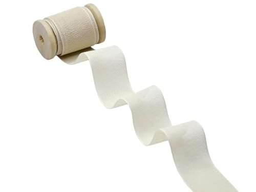 Furlanis - Seideneffekt Chiffon, Dekoratives Band für Verpackungen, Hochzeitsbevorzugungen, Italienische Gewebe - Elfenbein, 25 mm x 25 m von Furlanis