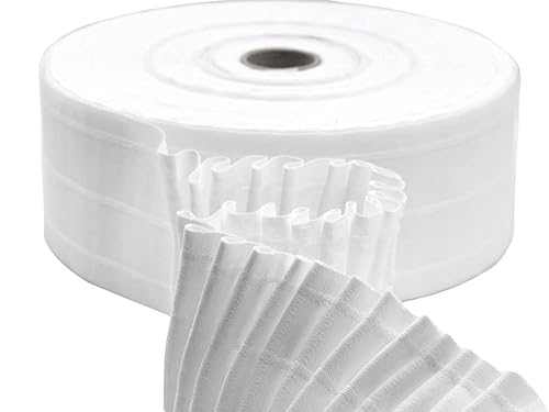 Furlanis - Transparentes Gardinenband mit 3 Strängen, italienischer Stoff - 80 mm, Gelb Furlanis - Transparentes Gardinenband mit 3 Strängen, italienischer Stoff - 80 mm, Gelb von Furlanis