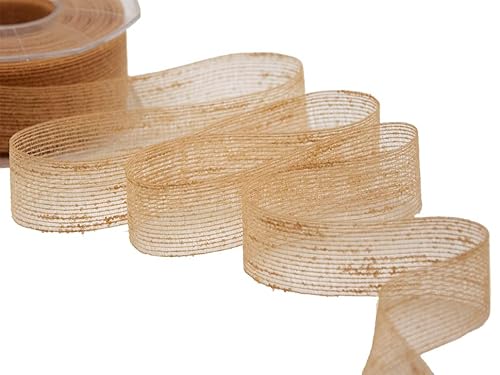 Zorzetto s.r.l. Dekoband, Beige, 14 mm x 25 m von Furlanis