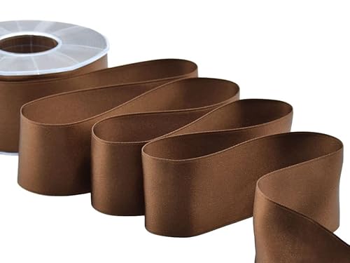 Zorzetto s.r.l. Doppelsatinband, Braun, 48 mm x 25 m von Furlanis
