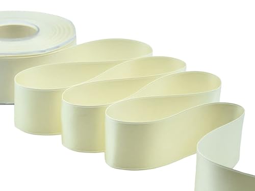 Zorzetto s.r.l. Doppelsatinband, Vanille, 40 mm x 25 m von Furlanis
