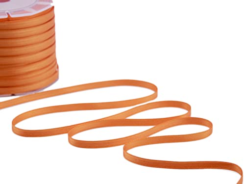Zorzetto s.r.l. Furlanis-Doppelsatinband, Italienische Gewebe-Pfirsichfarbe, 6 mm x 100 m, Pfirsich Orange von Furlanis