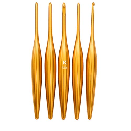 Furls Crochetlimitierte Auflage, Bronze Streamline Metal, Häkelnadeln mit ergonomischem Griff, 7 Zoll (F – 3,75 mm) von Furls Crochet