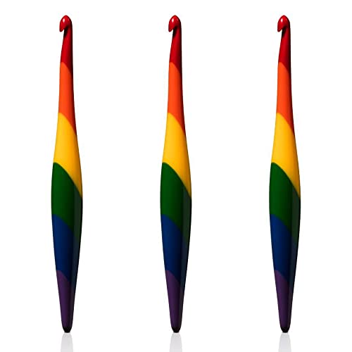 Furls Streamline Swirl Häkelnadel, Pride, Regenbogen (P (10,0 mm)) von Furls Crochet