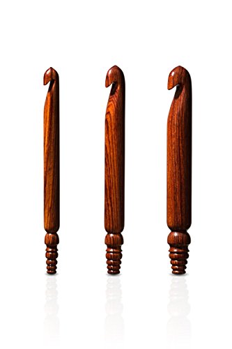 Furls FFCROROSE2500 Häkelnadeln, Wood, Rosewood, Size S (25mm) von Furls