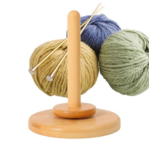 Furtryvl Häkelgarnhalter, tragbare Garnspule, Holzwickelwerkzeug für Stickerei, Stricken, Handwerk, Arbeitsplatz, Studio, Zuhause, Häkeln von Furtryvl